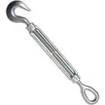 Saifpro Stainless Steel Turnbuckle Hook And Eye Wire Rope Tensioner - M20 (Pack Of 2)