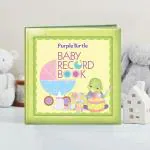 Purple Turtle Baby Record Book (Hardcover) for Storing Baby's Milestones and Special Memories