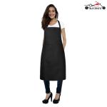 KEDIT Pack Of 1 Apron Black Colour Home Kitchen Waterproof Dustproof Unisex Aprons Frant Side Pocket for Men and Women perfect for Restaurant Coffee House Cooking Bar Salon Use Apron Anywhare, (KEDTARN-77)