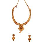 Glamaa beautiful gold plates kundan neckless set