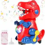 KTRS ENTERPRISE Automatic Bubble Machine for Toddlers, Bubble Maker Dinosaur Toys for Toddlers with Lights Sound Music, Bubble Toys for Boys Girls, Bubble Blower for Kids