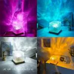 ROMJ Northern Lights Lamp, Ocean Wave Projector Light, 16 Colors Gradual Tesseract Lamp, Aurora Glow Lamp, Wave Night Light with Remote Control, Celestial Water Lamp for Office, Dining Room, Bar