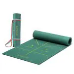 Wiselife Green Thermoplastic Elastomers Yoga Mat And Sleek Yoga Strap 6 millimeters