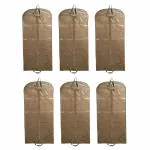 Home Decor Expert Non Woven Material Long Brown Sherwani Cover Bag - Set of 6