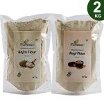 Farmbean Millets Flour Combo 2Kg( Pack of 2) | Bajra Flour | Ragi Flour