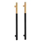 Atom Heavy Duty 22 inch Stainless Steel Pull Handle for Wooden and PVC Doors for Home Main Door/Bathroom/Wardrobe - Pack of 2 (Finish Black Gold)