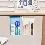 MyHomesWorld Under Desk Self Adhesive Hidden Drawer Space Saving Storage Box Organizer Drawer Storage Desk Organizer Hanging Organizer for Office Items Secret Drawer for Jewellery Money(Multicolor)