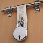 Harrison Padlocks/Round Padlock 50mm 6 Lever with 3 Keys J-SUPREME-0656 Pack of 1/ Mild Steel Material/Bright Chrome Polished Finish/Door Lock, Shutter Lock, Godown Lock, gate Lock