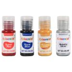 Colourmist Soft Gel Concentrated Food Color Assorted 20g each, Pack of 4 Colours (Super Red, Royal Blue, Metallic Gold, Metallic Silver) , Edible Gel Colour For Fondant, Dessert, Baking