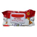 PSK Pet Mart Wet Wipes for Dogs, Puppies, and Pets (Apple Scent) - 100 Pcs