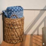 ARDPURE_JEWEL - Wicker Linen Storage Basket | Size: Dia: 12 inch, Height: 16 inch |