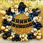 Festiko Black Balloons Garland, Party Decoration Balloon Arch Garland Combo Kit Pack Of 105