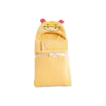 BUMTUM Baby Soft Cotton Hooded Bath Towel | Ultra Absorbent | For Newborn, Infant Boys and Girls (Yellow)