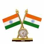 VOILA Indian Flags for Car Dashboard Study Table Home & Office Lotus Flag