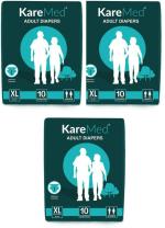 Kare Med Adult Diapers - L, 30 Pcs (Pack Of 3)