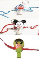 Kavim Kids Rakhi (Hulk, Doremon and Mickey Kids Light and whistle rakhi)