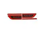 Autoeon Universal for Car Side High Intensity Reflective Bumper Fender Safety Warning Sticker Night Visibility(RED) Sporty Design.