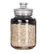 Pure Source India Clear Glass Jars & Containers 13 X 12 X 23 Cm2500 Milliliters