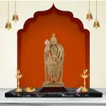 Marble murugan Statue Idol for Pooja Room, Office and Home Decorative Figurine (Multicolor) (GM)