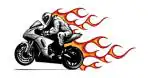 Divinedesigns Multicolor Vinyl Bike Rider Sticker