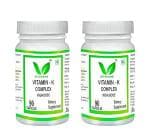 VITARUHE Vitamin K Complex,High Dose K1 K2 Menaquinone High Strength & Vegan MK4 +MK7,90 Capsules for 3 Months, Best Bioavailability, Supplement Without Additives 1