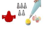 BLUE WONDER Cake Decorating 6 Pcs Nozzle with 1 Pcs Solid Plastic Modak and (Multicolour, Pack of 2)