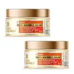 Khadi Organique Saffron & Papaya Anti Wrinkle Cream For Skin Brightening (Pack of 2) 100 GM