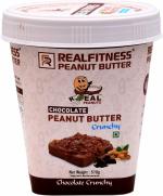 REALFITNESS Chocolate Crunchy Peanut Butter Vegetarian Vegan Gluten Free With No Perservatives - 510 Gram