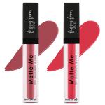 Fizzy Fern Long Lasting Matte Liquid Lipstick,Transferproof, Smudge Proof, ( 39 - Pastel Petal + 44 - Rose Radiance, Each 6 ML)