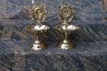 SPS MARKETING Brass Sangu Chakra Vilakku | DEEPAM for Pooja Celebration/Pooja/Puja Essentials