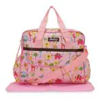 Pokory Mother Bag for Baby Diaper Handbag Baby Travel Bag Nappy Changing Baby Diaper Bag Multipurpose Handbag with side pockets for Water Milk Bottle Pink