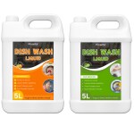 FIVANTA Dishwash Liquid Orange 5L & Green 5L 2x Faster Tough Grease Removal & Natural Fragrance
