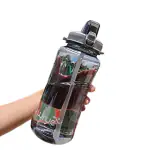 Crevizon 1.5 Liter Sports Water Bottle Mini Size Leak-Proof BPA-Free Material Lightweight Plastic Water Bottle with Handle (Color-Multi Color)