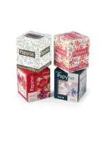 Papyrus Face Tissue Box | Face Tissue Box Car | Tissue Box For Home | Facial Tissue Paper | Car Tissue Box | Ultra Soft, Highly Absorbent Face Tissue Wipes Skin (100 Pulls 200 Sheets Per Box -Set of 4