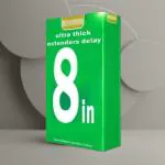XZED Ultra-Thick 8-Inch Condom with Extenders and Delay Function - Elevate Pleasure and Extend Intimacy