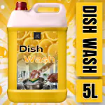 BLISS & BLUSH Dishwash Liquid 5 Liter Yellow Plant Based & Eco-Friendly | Removes Tough Grease, Soft on Hands