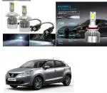 Feelitson White Car C6 H4 Compact Design 36W/3800Lm Led Headlight For Maruti Suzuki Baleno New (Pack Of 2)