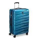 Delsey PARIS TIPHANIE 76 CM 4 DOUBLE WHEEL POLYCARBONATE CABIN STEEL BLUE HARD SUITCASE