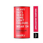 Sanity Regular Applicator Tampons - Pack of 10 | Comfortable Protection for Light to Medium Flow