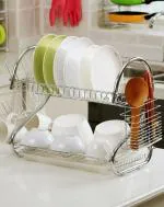 PINDIA Fancy Foldable Diy Stainless Steel Kitchen Rack Stand Utensil Holder(JIO-KITCHENRACK)