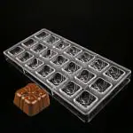 TPV TRENDING PRODUCTS VILLA Polycarbonate 21 Cavity Square Chocolate Mould Approx 12 Grams