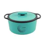 Trueware Orchid Inner Steel Blue BPA Free Food Grade PU Insulated Thermoware Casserole (1100 ml)