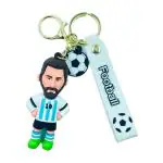 Fullkart Messi footballer Silicon Rubber 3D Keychain with Lanyard Hook Design 1