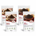 Blents Natural Garam Masala 100 G & Kala Masala 100 G Combo Pack of 4|Hot & Spicy|Blended Spice Mix|Natural Essential Oils|No Added Colours |Preservative Free | Vegetarian | 100% Pure & Natural| Handpicked Raw Material