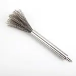 SHALVI Stainless Steel Pan Cleaning Kitchen Wok Brush Pot Scrubber Dishes Scrub Brush for Cleaning Dishes Steel Wool Scrubber with Handle Steel Scrubber Multipurpose Pots Non Slip Long Handle Dishwashing Cleaning Brush