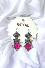 Ventrix Pink Stone Earrings - Radiance and Elegance in Sunshine Hues