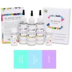 Kadam Skin Friendly Kadam Tie Dye Kit #17 Taffy With Dye Activator And Colour Fixer Included, Cold Fabric Dyeing Combo 17 Taffy - Mint Green, Pastel Sky, Li