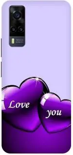 GOLDALPHA Purple Plastic Back Cover For Vivo Y51A