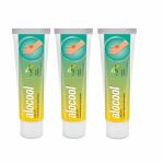 Alocool Cream 25g x 3 | Natural Aloe Vera Moisturizing Cream | Organic, Paraben-Free | Daily Use for Dry Skin, Burns, Scars, and Wounds