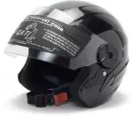 NOAX Nox Gati Black Glossy Sky Motorbike Helmet (Black Half Face Size M)